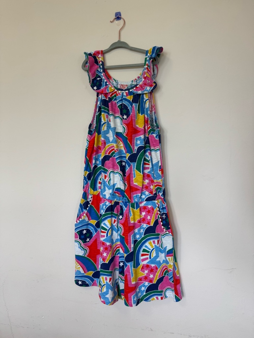 Boden 🌈 Multicolor Rainbow & Star Romper